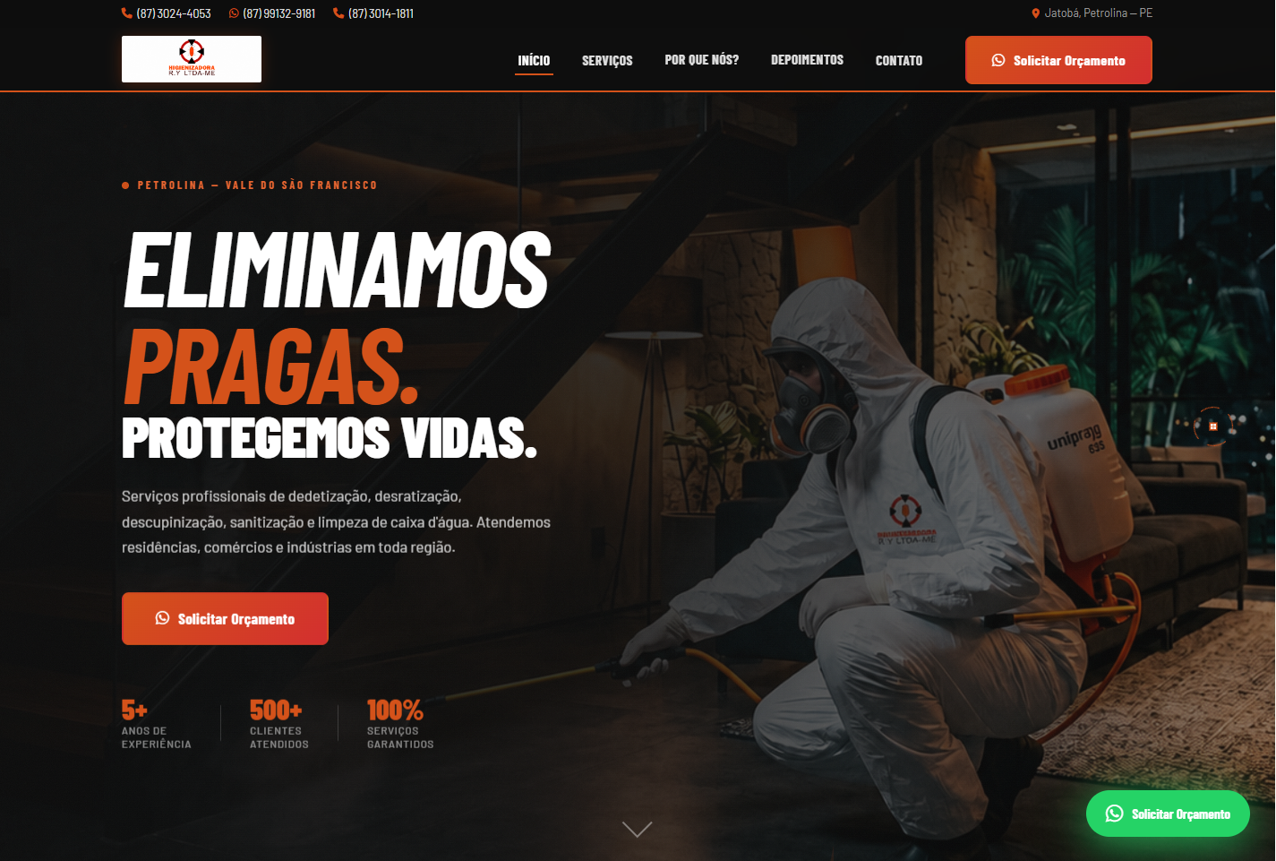 Site Higienizadora RY